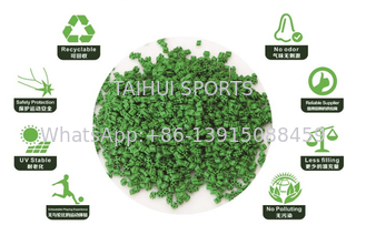 Filler Granule FIFA Digunakan dalam Sistem FIFA untuk Rumput Buatan TPE Elastomer Plastik Termal Densitas Rendah Resistensi UV T12R