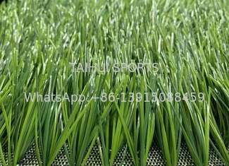 Pencernaan Kejut Tinggi 50mm Ukuran Custom Outdoor Landscape Synthetic Artificial Turf Untuk Lapangan Olahraga Sepak Bola