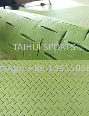 Tinggi Tumpukan 10 Mm 8-15mm Bantalan Kejut Poly Ethylene untuk Lapangan Sepak Bola Rumput Sintetis FIFA