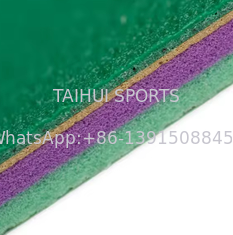 Lantai Olahraga Dalam Ruangan PVC Dalam Ruangan Tahan Aus Profesional Lantai Olahraga Sintetis Kustom