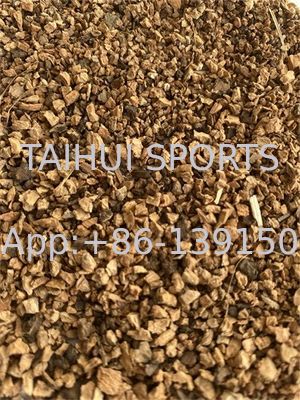 UV Resistant Organic Turf Infill 0.5-2mm Cork Infill Granules untuk Mudah Instalasi di Lapangan Olahraga