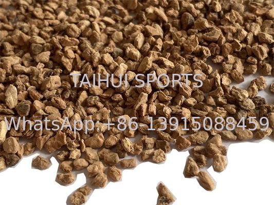 UV Resistant Organic Turf Infill 0.5-2mm Cork Infill Granules untuk Mudah Instalasi di Lapangan Olahraga