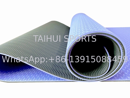 TPE Yoga Latihan Fitness Mat, High Density Non Slip Latihan Mat