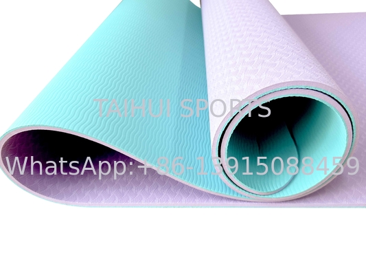 TPE Yoga Latihan Fitness Mat, High Density Non Slip Latihan Mat