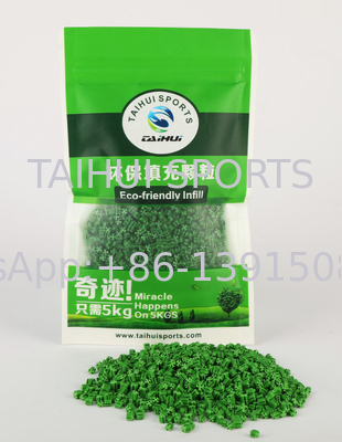 Filler Granule FIFA Digunakan dalam Sistem FIFA untuk Rumput Buatan TPE Elastomer Plastik Termal Densitas Rendah Resistensi UV T12R