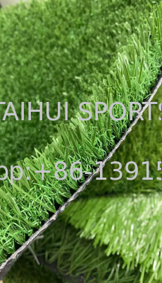Rumput buatan 50mm rumput untuk lapangan olahraga sepak bola desain khusus berlubang