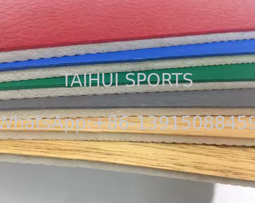 Pabrik Langsung Pvc Badminton Roll Up Lantai Vinyl Sport Court Karet Lantai Mats Plastik Lantai PVC