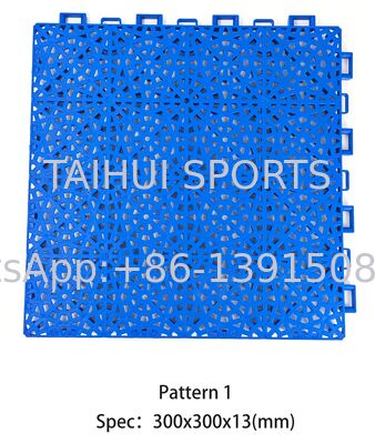 Lantai Olahraga Polipropilena Tahan Api Tahan Lama Ramah Lingkungan dengan Ubin PP Interlocking untuk Lapangan Basket Tenis dan Sepak Bola