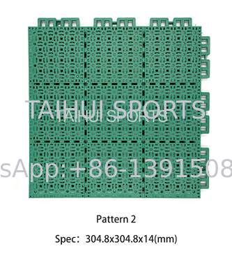 Lantai Olahraga Polipropilena Tahan Api Tahan Lama Ramah Lingkungan dengan Ubin PP Interlocking untuk Lapangan Basket Tenis dan Sepak Bola
