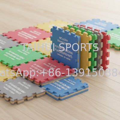 Mat Keamanan Interlocking Busa PE dengan Ketebalan 10-100mm dan HIC & CFH Terjamin untuk Alas Kejut Taman Bermain