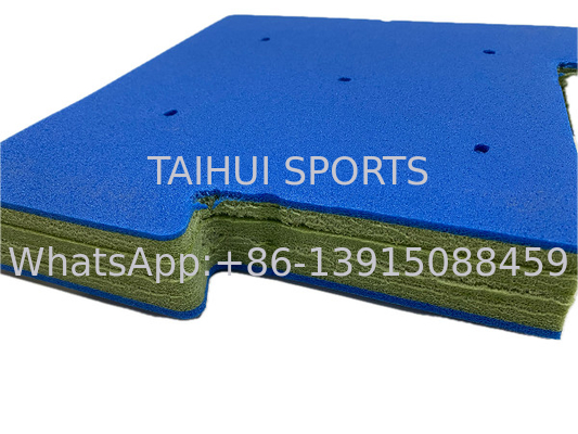 Karpet busa interlocking tahan lama 30mm 40mm 50mm Lantai rumput buatan tebal