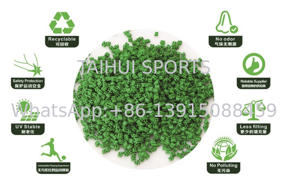 Filler Granule FIFA Digunakan dalam Sistem FIFA untuk Rumput Buatan TPE Elastomer Plastik Termal Densitas Rendah Resistensi UV T12R
