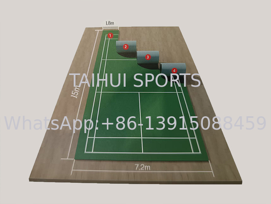 Lantai Olahraga Tahan Lama 3.5mm-8mm Ramah Lingkungan Modern dengan Motif Kayu untuk Lapangan Bola Basket/ Bola Voli/ Tenis Meja/ Bulu Tangkis/ Pickleball