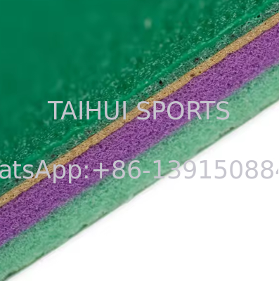 Lantai Olahraga Dalam Ruangan PVC Dalam Ruangan Tahan Aus Profesional Lantai Olahraga Sintetis Kustom