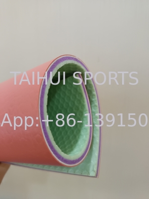 6mm Badminton Pvc Floor Tile Hijau/ Biru/ Kuning/ Merah/ Abu-abu Kebugaran Luar Ruang Lantai PVC