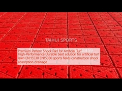 Premium Pattern Shock Pad untuk rumput buatan Berkinerja tinggi Solusi terbaik tahan lama untuk rumput buatan EN:15530 EN15330 lapangan olahraga konstruksi drainase penyerapan kejut