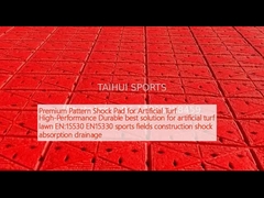 Premium Pattern Shock Pad untuk rumput buatan Berkinerja tinggi Solusi terbaik tahan lama untuk rumput buatan EN:15530 EN15330 lapangan olahraga konstruksi drainase penyerapan kejut