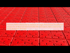 Premium Pattern Shock Pad untuk rumput buatan Berkinerja tinggi Solusi terbaik tahan lama untuk rumput buatan EN15330 FIFA 2024 lapangan olahraga konstruksi pembuangan penyerapan kejut