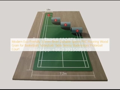 Modern Ramah Lingkungan 3.5mm-8mm awet Lantai Olahraga PVC Kayu Biji untuk Basket / Voli / Tenis Meja / Badminton / Pengadilan Pickleball